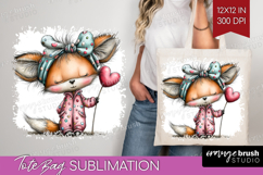 Valentine Tote Bag - Whimsical Animal Tote Bag PNG Product Image 1