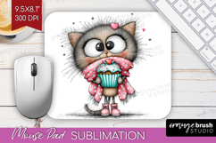 Valentine Mouse Pad Sublimation - Whimsical Animal Mousepad Product Image 1