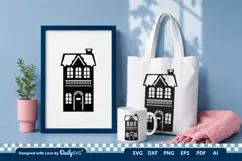 Winter House SVG | Cozy Snowy Cabin Cut File Product Image 3