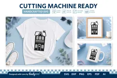 Winter House SVG | Cozy Snowy Cabin Cut File Product Image 2