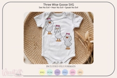 Three Wise Goose SVG Bundle | See Hear Speak No Evil Product Image 5
