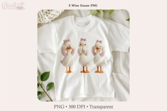 3 Wise Goose PNG See Hear Speak No Evil Goose Product Image 2