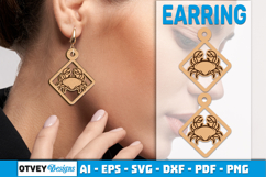Zodiac Earring Lasercut | Earring Design Lasercut Product Image 2
