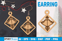 Zodiac Earring Lasercut | Earring Design Lasercut BUNDES 12 Product Image 9