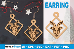 Zodiac Earring Lasercut | Earring Design Lasercut BUNDES 12 Product Image 10