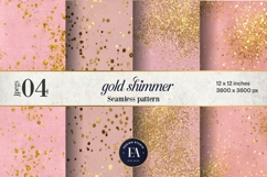 Pink Gold Shimmer Digital Paper, Glitter Texture Product Image 1