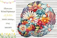 Colorful Flowers Wind Spinner Design, Floral Wind Spinner Product Image 1