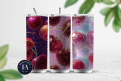 Glitter Coquette Cherry Pattern | Sparkly Glam Texture Paper Product Image 2