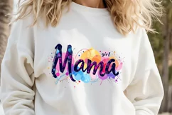 Girl mama clipart | Mothers day Sublimation design png Product Image 1