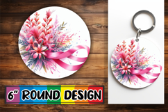 Enchanted Car Coaster Circle PNG, Flowers Product Image 1
