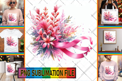 Whimsical PNG TSHIRT Gift Ideas, Flowers Product Image 1