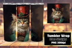Kitty-Centric Christmas Tumbler Sublimation Product Image 1