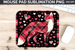 Watercolor Foxes Mouse Pad Sublimation - Valentines PNG Product Image 1