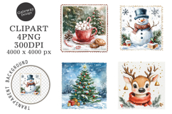 Christmas Stamp Clipart Product Image 1