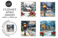 Vintage Christmas Stamps Clipart Product Image 1