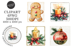 Christmas Stamp Clipart Product Image 1