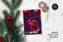 Glitter Coquette Cherry Pattern | Sparkly Glam Texture Paper Product Image 4