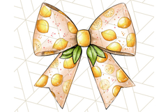 Watercolor Summer Bow Clipart PNG, Coquette Bright Bow Png Product Image 2