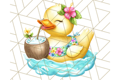 Summer Rubber Duck Clipart PNG, Cute Yellow Ducks Clip Art Product Image 2