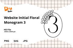 Website Initial Floral Monogram Product Image 1