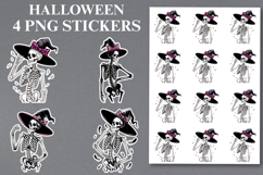 4 Halloween Skull Stickers Png | Printable Product Image 1