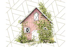 Vintage Cottagecore Barn PNG Clipart, Farmhouse Style Product Image 2