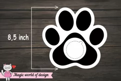 Dog paw candy dome Holder Svg, Paper Cut template Product Image 3
