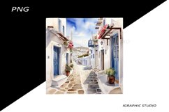 Greece summer clipart, Mediterranean Vacation Clipart Product Image 1