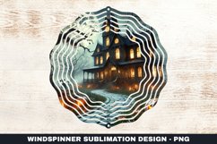 Halloween House Wind Spinner Sublimation Design Product Image 1