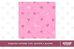 St Valentine's Day Hearts Cupid Love Seamless Pattern PNG Product Image 2