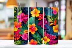 Tropical Paradise Bloom Tumbler wrap, Seamless Wrap PNG Product Image 3