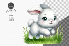 Woodland clipart, Bunny clipart, Cute animals Product Image 1