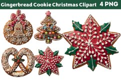 Gingerbread Cookie Christmas Sublimation Clipart PNG Product Image 1