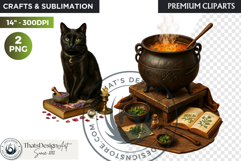 Cosy Witch's Apothecary magic Clipart PNG witchcraft graphic Product Image 1