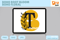 Boho Root Bloom Boho Floral Monogram Product Image 1