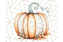 Fall Pumpkin Clipart PNG, Autumn Pumpkins, Jewel Tones Png Product Image 2