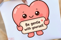 Mental Health Self Care Clipart PNG | Kawaii Affirmation Product Image 6