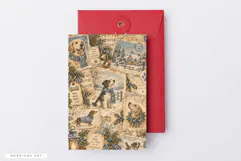 Dogs Christmas Junk Journal Pages Product Image 5