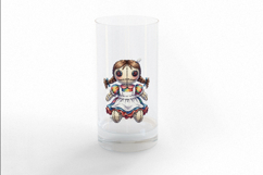 Braided Hair Stitched Doll Rainbow Halloween Voodoo PNG Product Image 3