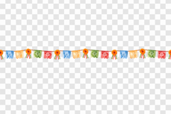 Seamless festive papel picado garland strip PNG Clipart Product Image 2