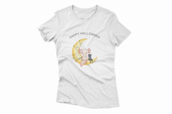 Halloween Axolotl Crescent Moon Black Cat Spooky PNG Uparupa Product Image 2