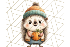 Cozy Autumn Animal Clipart, Fall Forest Critters PNG Product Image 2