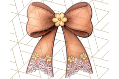 Fall Bow Clipart, Autumn Hair Bows PNG, Fall Ribbon Png Product Image 2