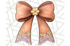Fall Bow Clipart, Autumn Hair Bows PNG, Fall Ribbon Png Product Image 2