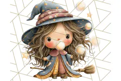 Spooky Little Witches Halloween Clipart PNG Product Image 2