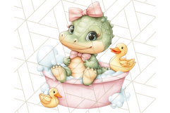 Safari Animal Babies in Bubble Baths, Cute Jungle Animal PNG Product Image 2