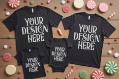 Christmas Family Matching Group T-Shirt Mockups | Holiday Fl Product Image 1