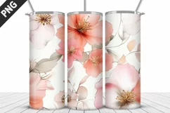 Flowers Tumbler Wrap | Sublimation Design | Tumble PNG Product Image 4