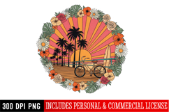 Summer PNG,Beach Vacation PNGs, Boho &amp; Tropical Shirt Design