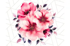 Gothic Floral PNG, Dark Aesthetic Flowers Clipart Print Product Image 5